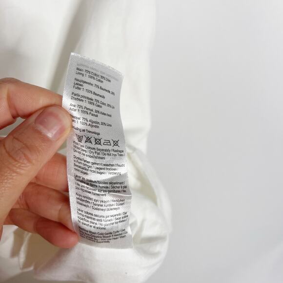 Joules Womens US 4 White Embroidered Sleeveless Shift Dress Cotton Linen Keyhole - Picture 11 of 11